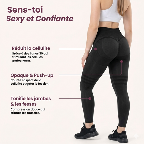 Legging Sculptant Anti-Cellulite Skinora - Noir